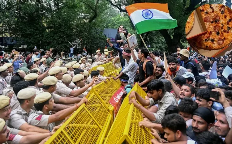 যন্তর মন্তরের শিক্ষার্থীদের জন্য ১৫০ পিজ্জা পাঠালেন নাগাল্যান্ডের তরুণ